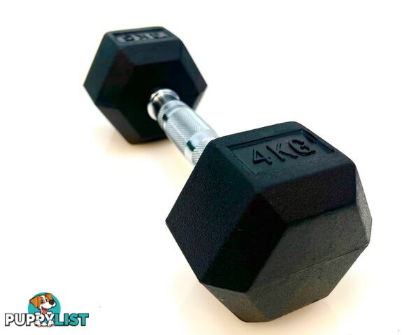 VEO Rubber Hex Dumbbell 4KG - VEO