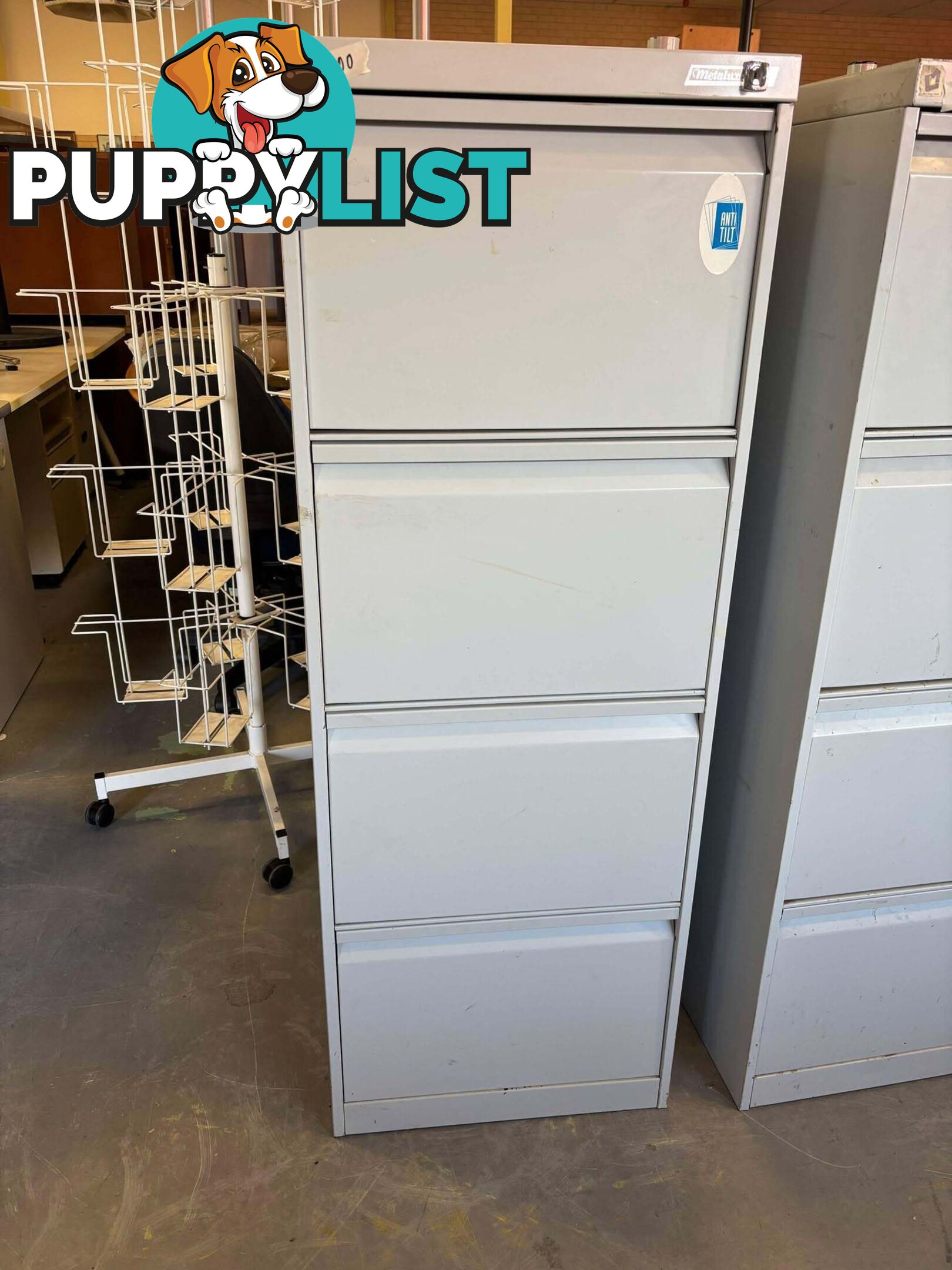 4-Drawer Vertical Filing Cabinet-Lockable