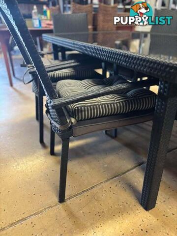 Whitaker six seater outdoor table, with glass top - Embleton,Perth