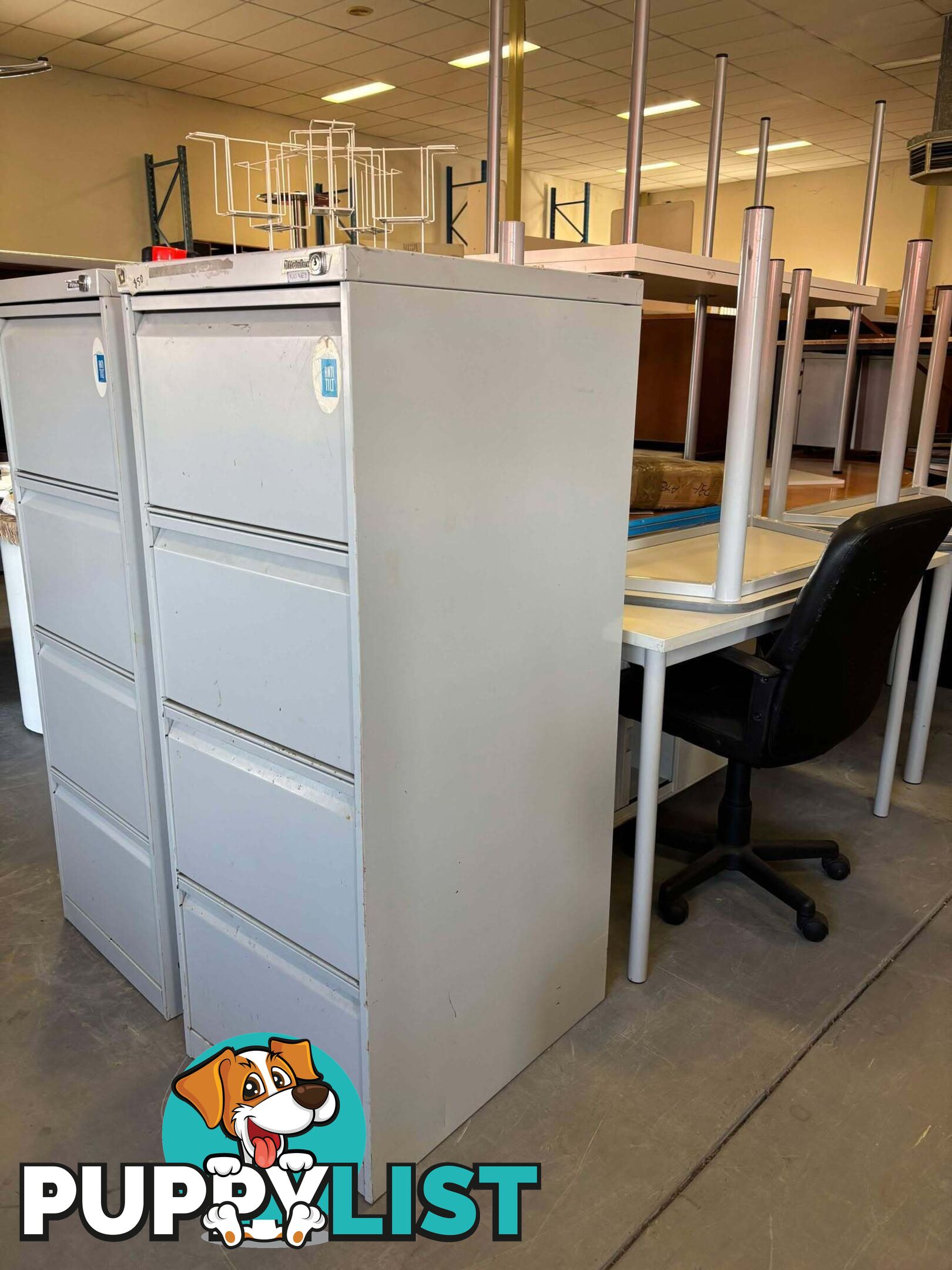 4-Drawer Vertical Filing Cabinet- NO KEY