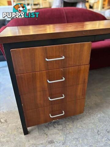 Large Long office desk metal and solid wood - Embleton,Perth