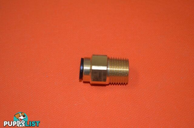 John Guest - 12 mm Brass Straight x 1/2" NPT - SKU4112