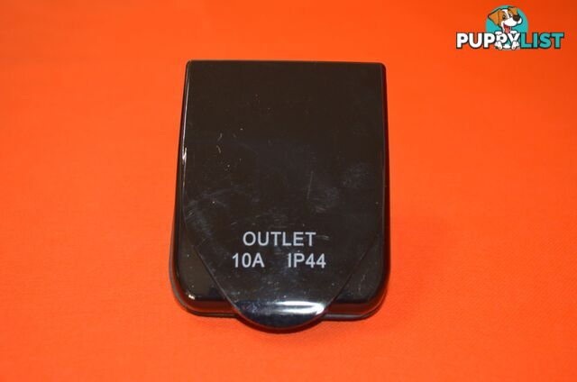 240V 10 amp Power Outlet - Black - SKU3017