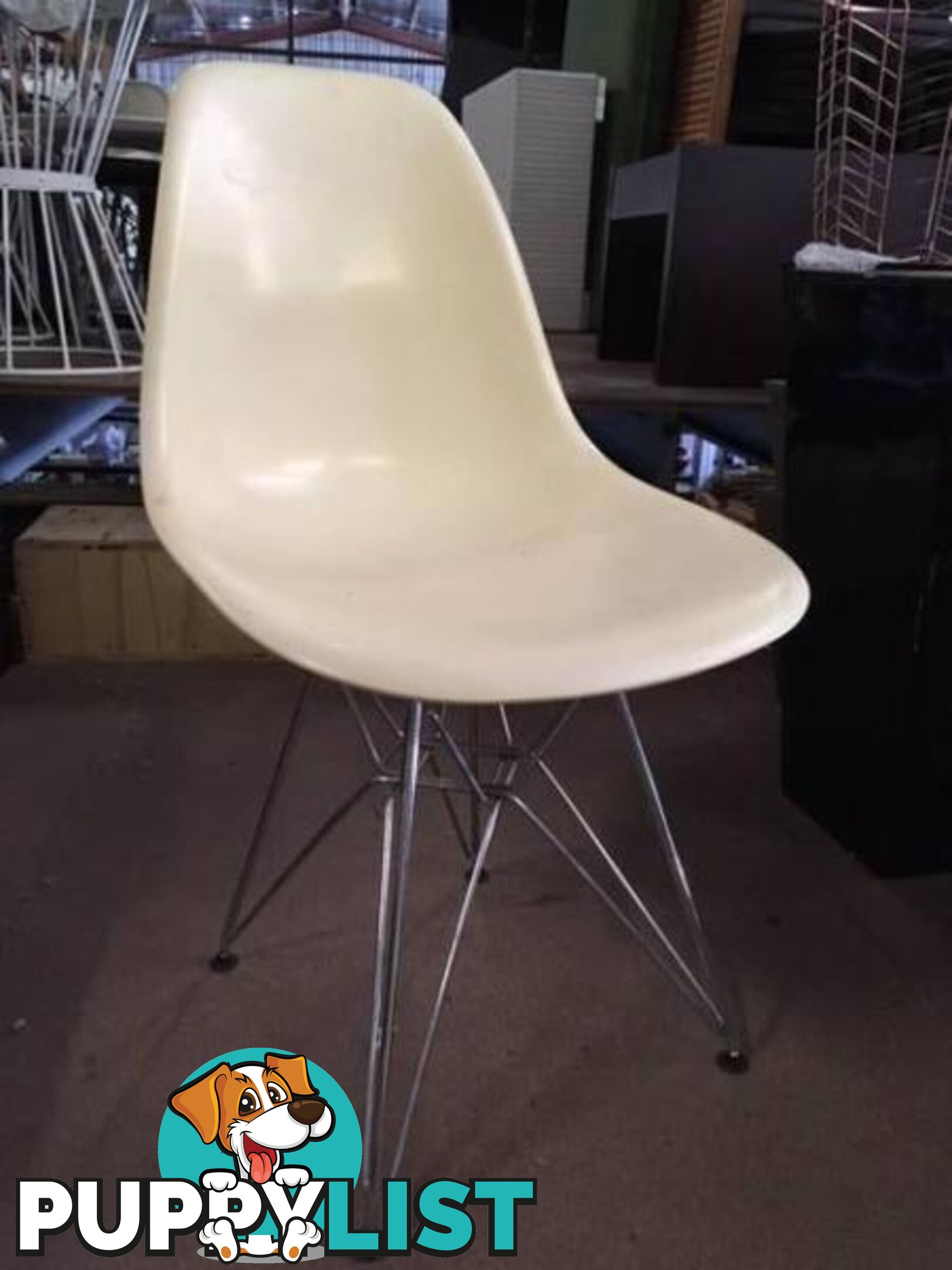 Replicia Charles Eames DSR Eiffel Dining Chair with Chrome Legs