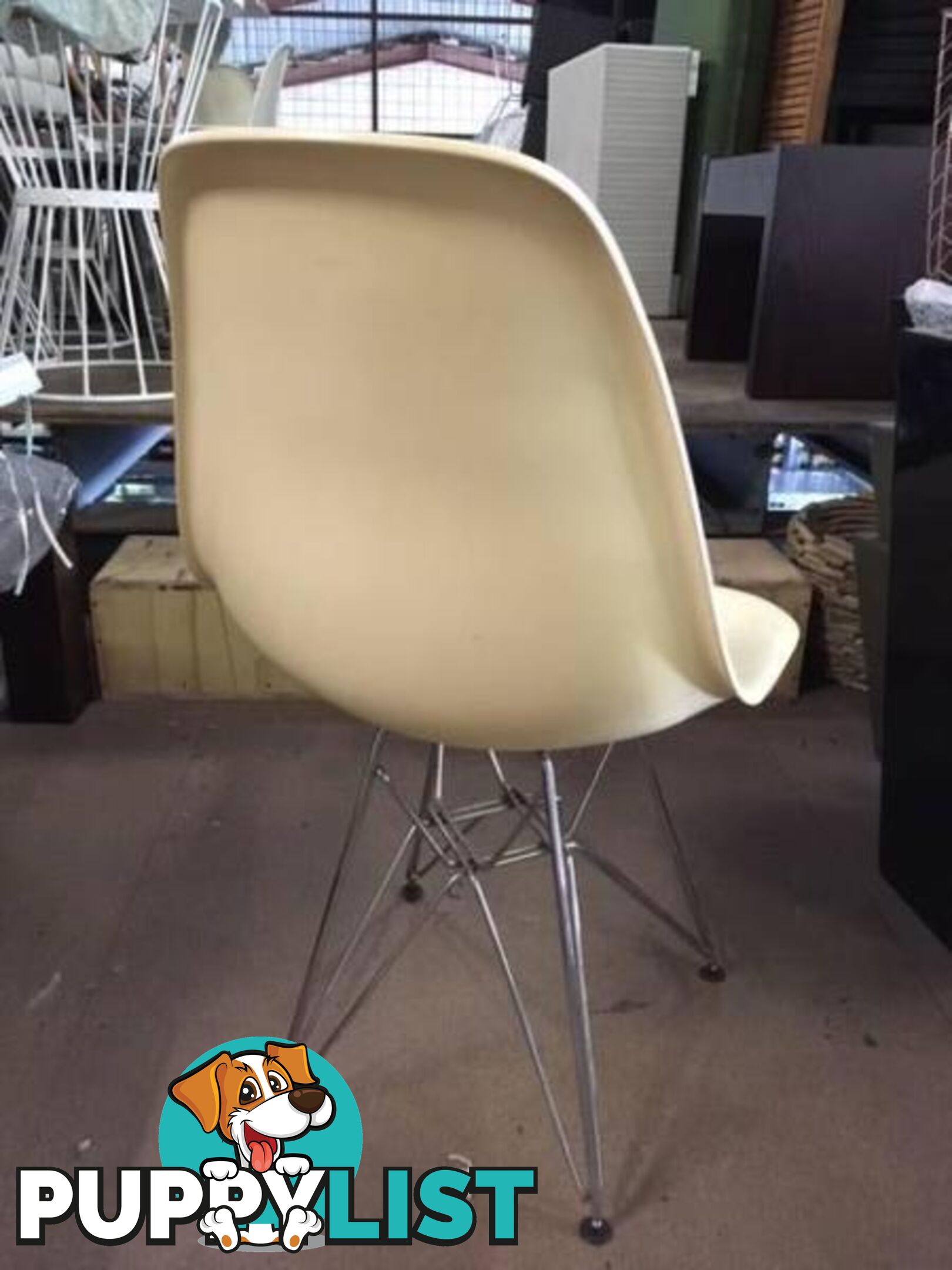 Replicia Charles Eames DSR Eiffel Dining Chair with Chrome Legs