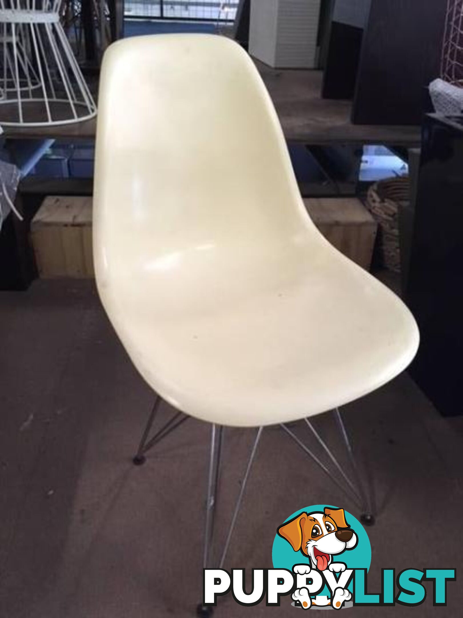 Replicia Charles Eames DSR Eiffel Dining Chair with Chrome Legs