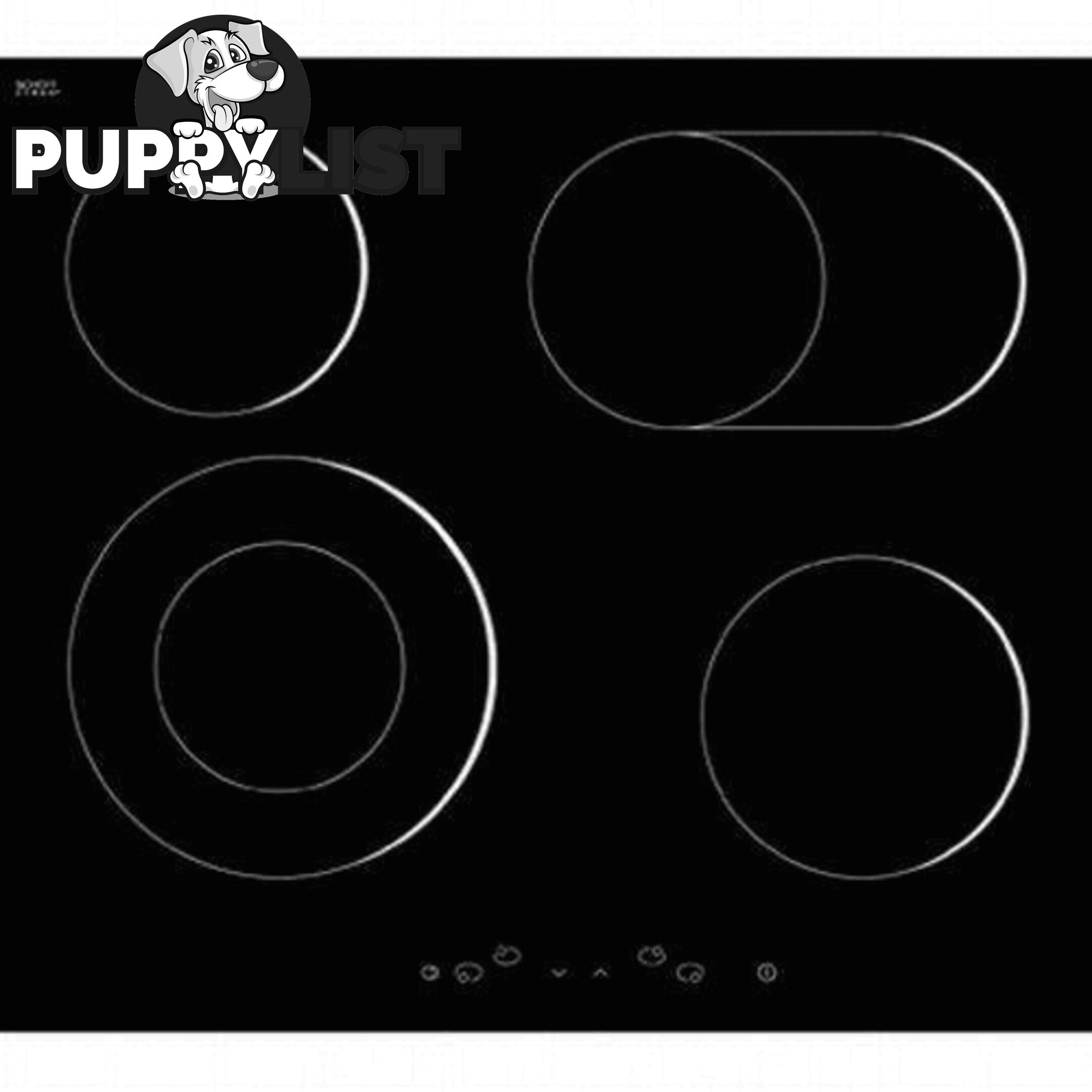 Euromaid 60cm 4 Element Ceramic Glass Touch Cooktop - Model: TCW4