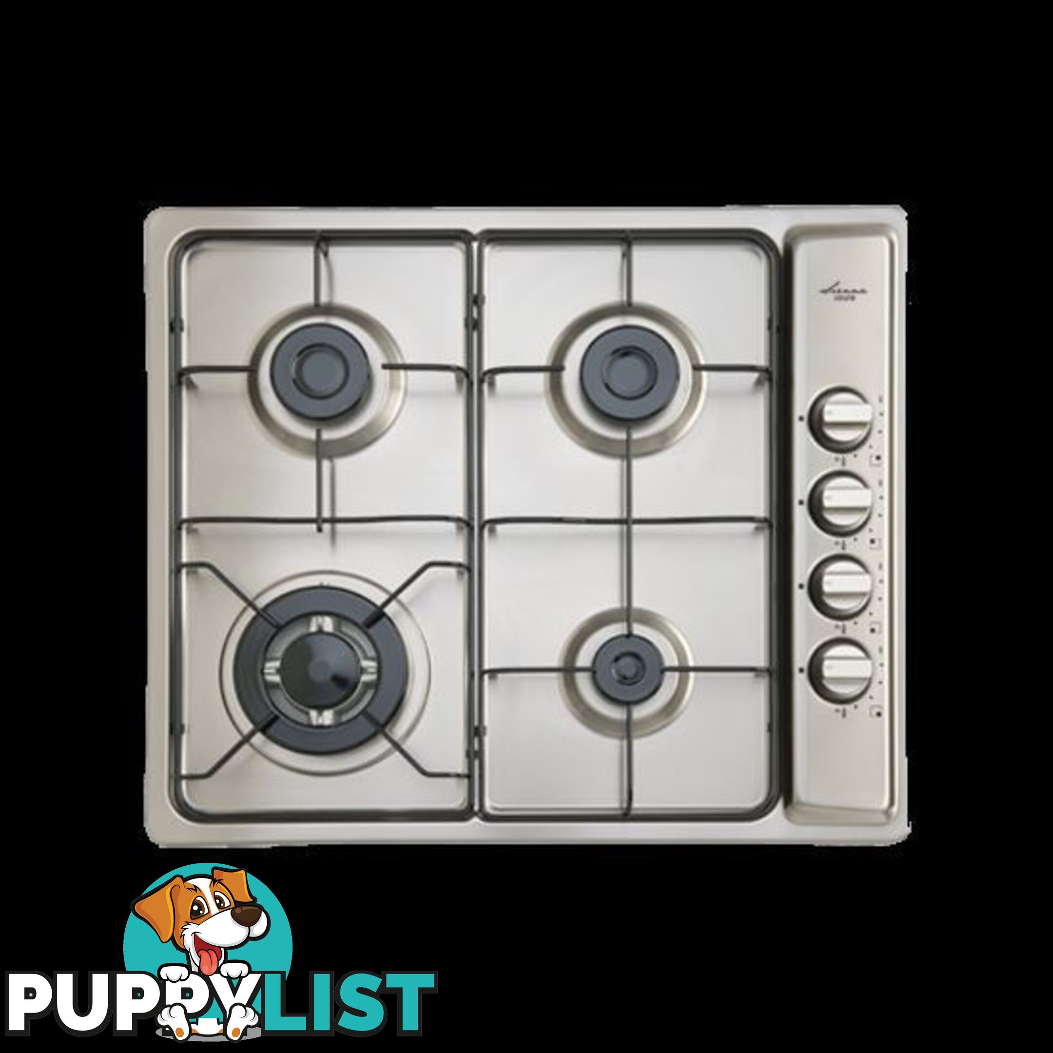 Euro 60cm Stainless Steel Gas Cooktop with Wok Burner - EPZ3WGSXS