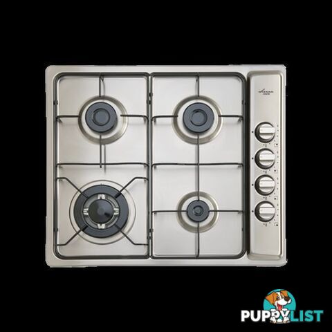 Euro 60cm Stainless Steel Gas Cooktop with Wok Burner - EPZ3WGSXS