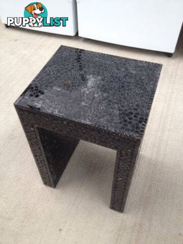 Mosaic Black Bedside Table - Stock NOW AVAILABLE IN SYDNEY