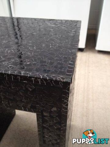 Mosaic Black Bedside Table - Stock NOW AVAILABLE IN SYDNEY