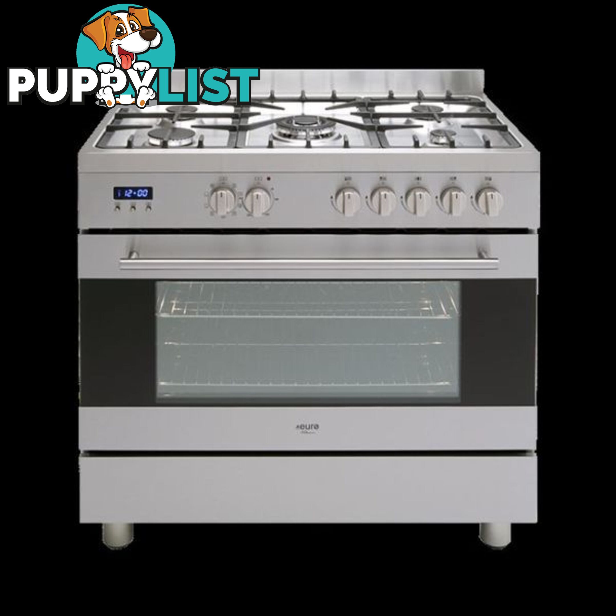 Euro 90cm S / Steel Dual Fuel Freestanding Cooker – EV900DPSX