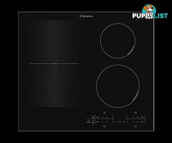 Westinghouse 60cm Induction 4 Flex Zone Ceramic Cooktop- WHI645BA