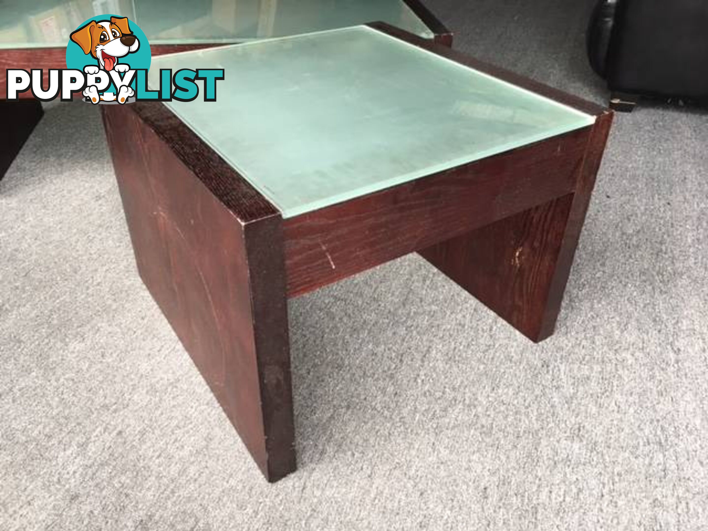 Glass Top Coffee Table and Side Table