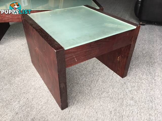 Glass Top Coffee Table and Side Table