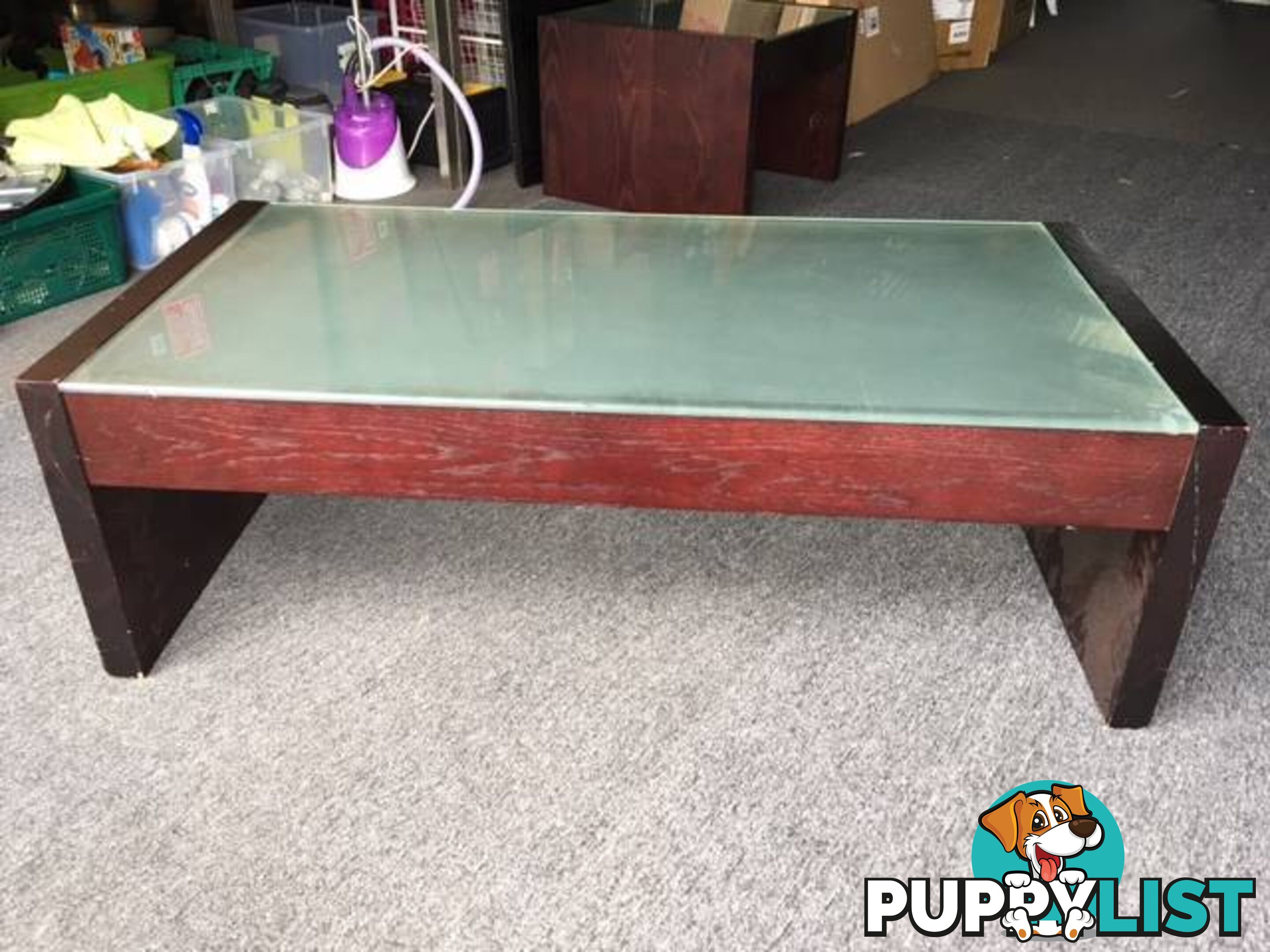 Glass Top Coffee Table and Side Table