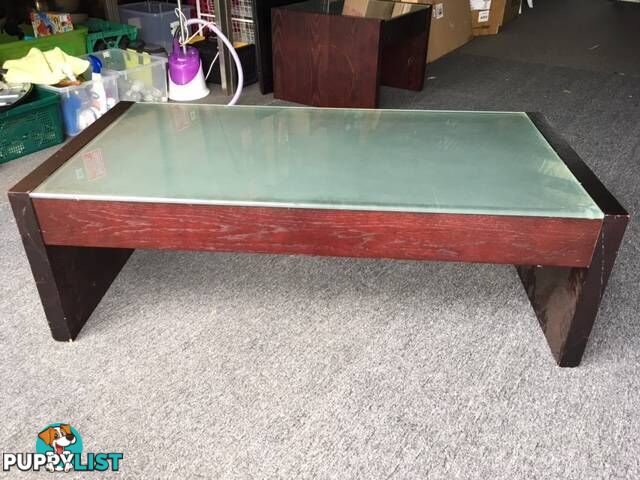 Glass Top Coffee Table and Side Table