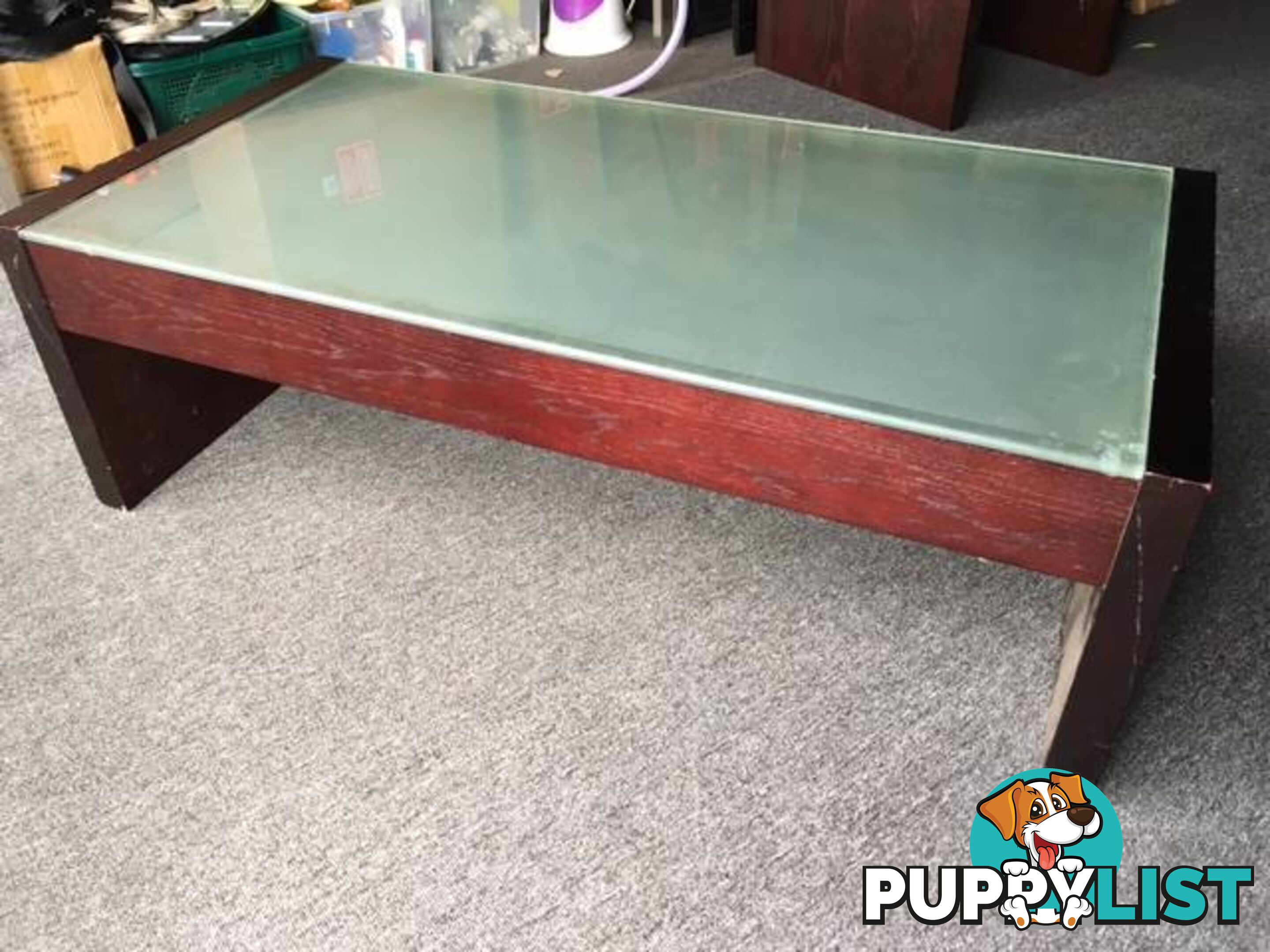 Glass Top Coffee Table and Side Table