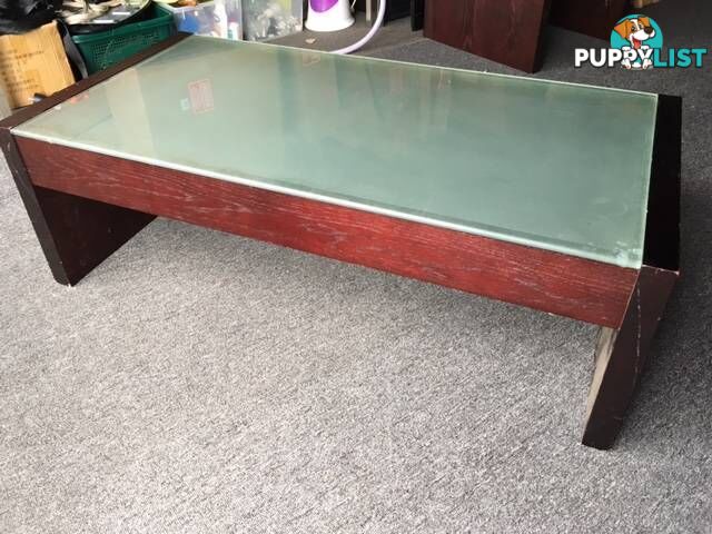 Glass Top Coffee Table and Side Table