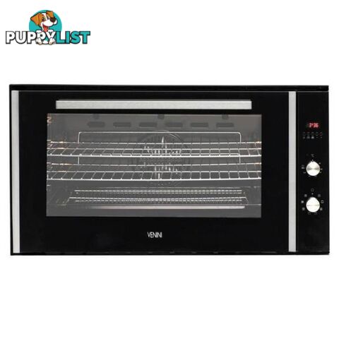 Venini 90cm Black & Stainless Steel Multifunction Oven – VO90s