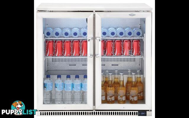 BeefEater 190 Litre 2 Door Stainless Steel Outdoor Fridge BS28200