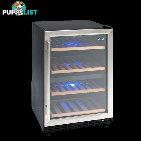 Euro 154 Litre SSteel Dual Zone 46 Bottle Wine Fridge – E150WSCS1