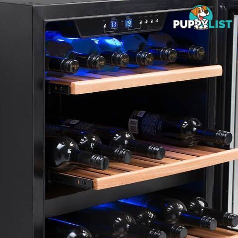 Euro 154 Litre SSteel Dual Zone 46 Bottle Wine Fridge – E150WSCS1