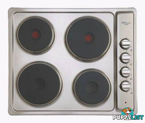 Euro Primera 60cm Stainless Steel 4 Solid Plate Cooktop PRE4ESS