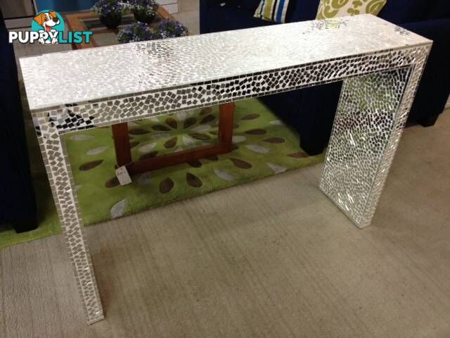 Mosaic Black Tile Console Table – STUNNING