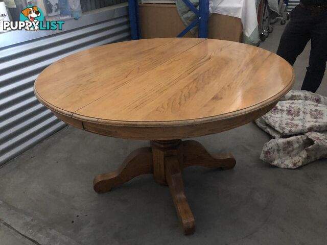 American Oak Country Style Dining Table ( Extendable)