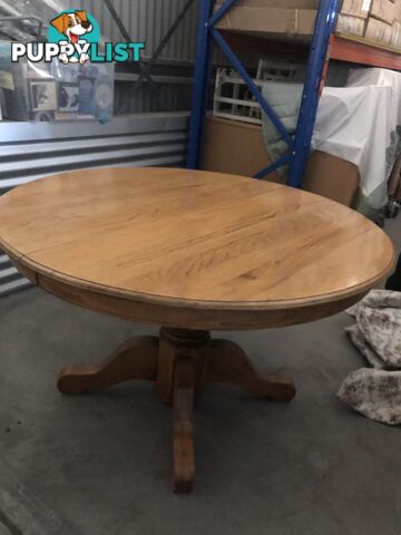 American Oak Country Style Dining Table ( Extendable)