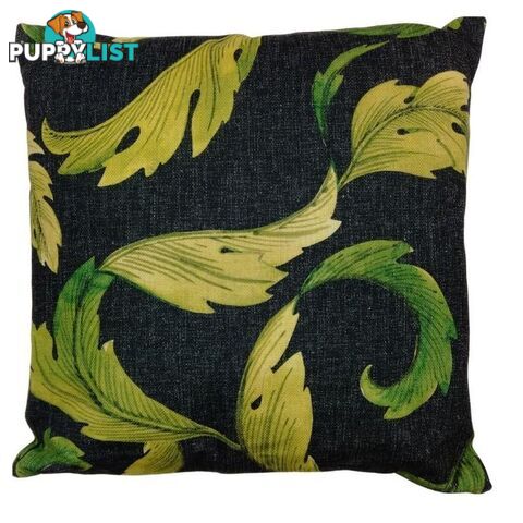 Cushion Leaf Green and Black 45x45cm - 800919