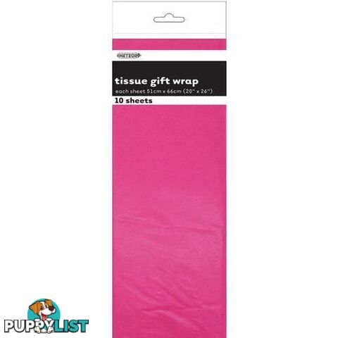 10 Tissue Sheets - Hot Pink - 011179062904