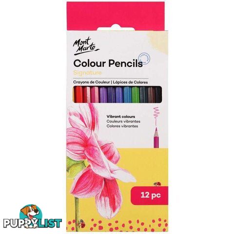 Mont Marte Colour Pencils 12pcs - 9328577020353