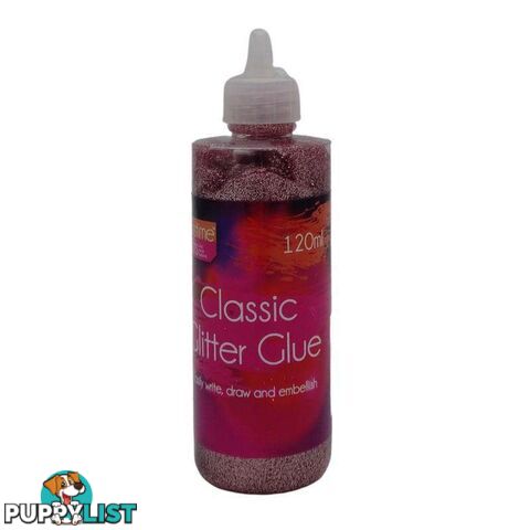 Metallic Glitter Glue Pink 120ml - 800290