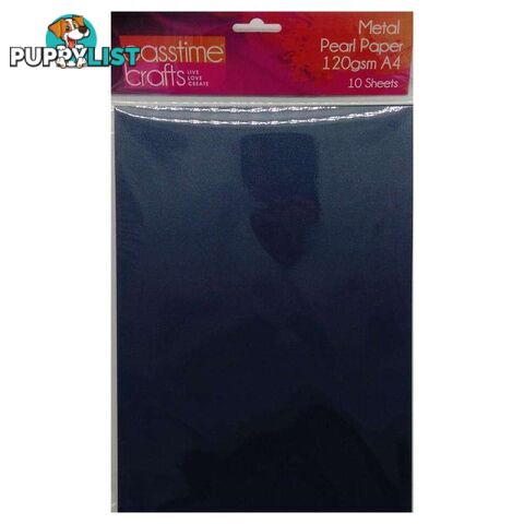 Metal Pearl Paper 120gsm A4 Blue 10 Pieces - 800314