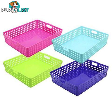 Mode Neon Basket 35X25.5X7.5cm 3 Assorted Colours - 9340957061770