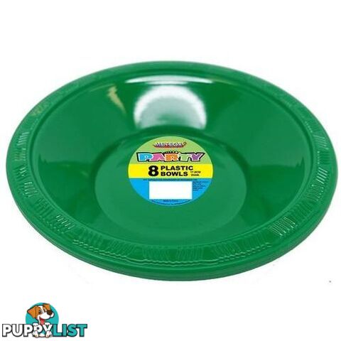 Emerald Green 8 x 18cm (7) Plastic Bowls - 9311965320661