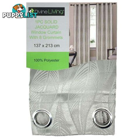 Divine Living Curtain Embossed Grey - 800181