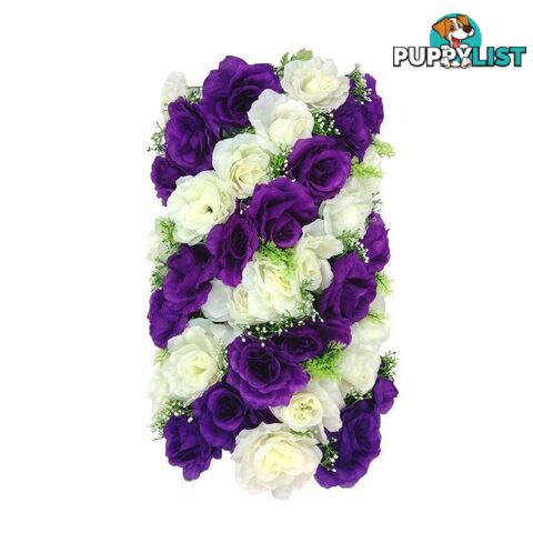 Artificial Flowers Rectangle Purple and White - 800404