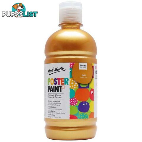 Poster Paint 500ml (16.91oz) - Gold - 9328577020780