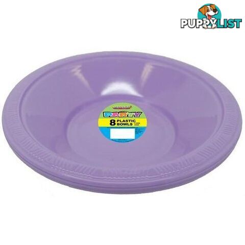 Lavender 8 x 18cm (7) Plastic Bowls - 9311965343509