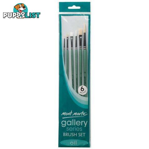 Gallery Series Oil Paint Brush Set 6pc - 9328577016806