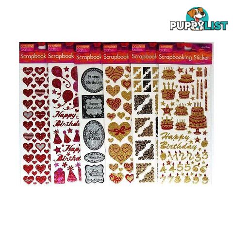 Scrapbooking Sticker Assorted Events Pack of 6 - 900034