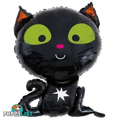 Black Cat Shape 61cm (24) Foil Balloon - 011179780136