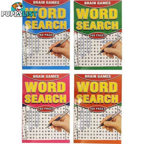 Word Search Brain Games Book A5 160pg - 9326243210046