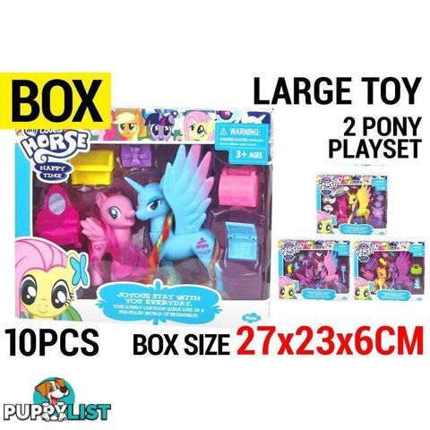 10pce My Lovely Pony Playset Toys - 9315892283419