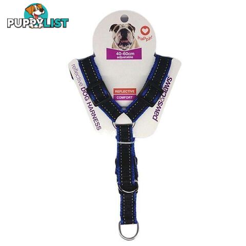 Pet Dog Harness Reflective Edge Blue 2cmx60cm - 800422