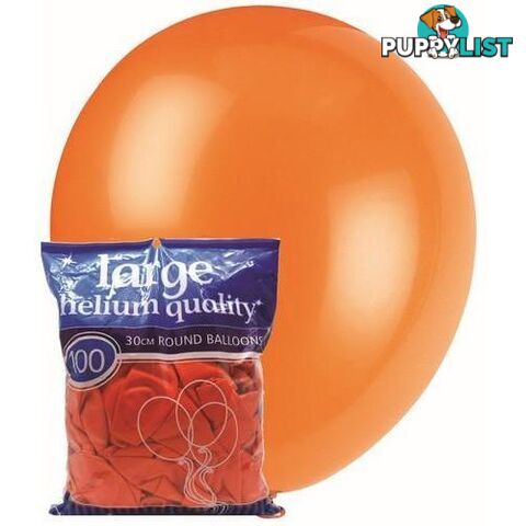 Orange - 100 x 30cm (12) Decorator Balloons - 9311965012443