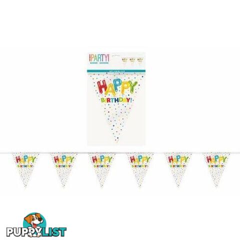 Happy Balloon Flag Banner 3.65m (12) - 011179731091